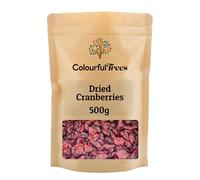 Dried Sweetened Cranberries 500g - Premium Quality by Colourful Trees, Juicy & Soft, Ideal for Baking, Salads & Healthy Snacking