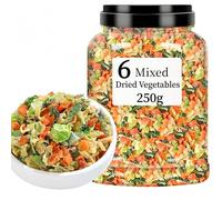 Dried Vegetables Mixed | 250g/can | Dehydrated Vegetables | Carrot, Cabbage, Kale, Pumpkin, Purple Sweet Potato & Potato | No Additives, No Colourants | Ready To Use for Cooking, Soup, Stew
