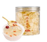 Dried White Fungus Mushroom 40g/can, Dried Tremella Fuciformis, Wash-free white tremella, instant breakfast Congee, Tremella soup, Chinese Dessert breakfast,Vegan, Snacks Gift Pack (5can)