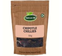Dried Whole Chipotle Chillies 50g by Hatton Hill | Smoky, Perfect for Authentic Flavour & Heat