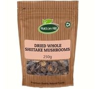 Dried Whole Shiitake Mushrooms 250g by Hatton Hill | Rich Umami Flavor, Perfect for Soups, Stir-Fries & Sauces