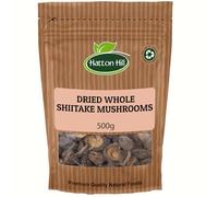 Dried Whole Shiitake Mushrooms 500g by Hatton Hill | Rich Umami Flavour, Perfect for Soups, Stir-Fries & Sauces