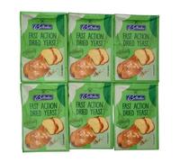 Dried Yeast Fast Action Bread Baking 6x 7g Sachets Vegan