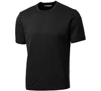 DRIEQUIP Men's Big & Tall Short Sleeve Moisture Wicking Athletic T-Shirts, 1 Black, XXL Tall