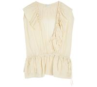 Dries Van Noten Cally Bis Ruffle Woven Blouse - Ivory - 40 (UK12 / M)