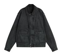 Dries Van Noten Men's Heavy Weight Denim Washed Jacket Petrol
