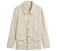 Dries Van Noten Men's Herringbone Cotton Linen Chore Jacket Off White