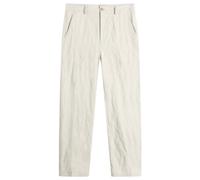 Dries Van Noten Men's Herringbone Cotton Linen Trouser Off White