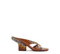 Dries Van Noten Patchwork Crocodile-effect Leather Mules - Tan - 39 (IT39/ UK6)