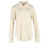 Dries Van Noten Preloved Striped Button-Down Shirt In Yellow Cotton
