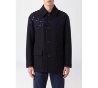 DRIES VAN NOTEN Single-Breasted Short Wool Coat with Sequin Appliqués - Size: M - male