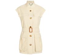 Dries Van Noten Ventura Striped Belted Cotton Jacket - Ecru - XS (UK6 / XS)