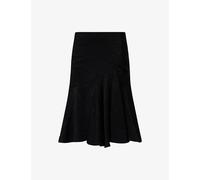 Dries Van Noten Womens Dries Van Noten Sibel Jacquard Cotton-Blend Midi Skirt Black 8