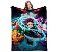 Driflo Demon Blanket, Anime Blankets, Throw Blanket Demon Impact, Blankets and Throws, Flannel Cute Throw, Perfect for Home, Bedroom, Sleepovers & Camping, 130x150 Cm, Anime Gifts
