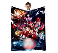 Driflo Demon Slaye Blanket, Throw Blanket Demon Slaye Impact, Blankets And Throws, Anime Blankets, Flannel Cute Throw, Perfect for Home, Bedroom, Sleepovers & Camping, 130x150 Cm, Anime Gifts