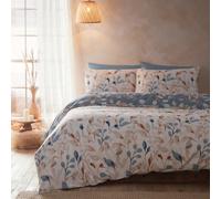 Drift Home 'Anya' All-Over Leaf Print Duvet Cover Set in Blue | Size: Single Drift Home Blue Single
