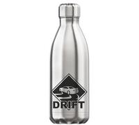 Drift Black Sign Vacuum Insulated Thermal Water Bottle Silver