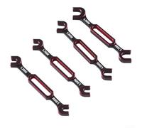 Drift Car Ball Head Rod Wrench Kit with Eight Metric Sizes Ranging from 3.0mm to 6.0mm for Consistent Suspension Tuning (Red)