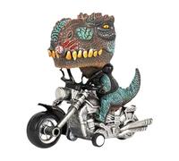 Drift Car Dash Ornament Dinosaur Riding Motorcycle Car Interior Statue