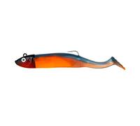 Drift Fishing Shoal Shad Weedless Sea Fishing Lures Bass, Mackerel, Pollack and Wrasse (Pack Of 2) 15g or 30g, Blue/Orange