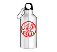Drift For Life Red Gas Pedal Logo Tourist Water Bottle Silver