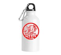 Drift For Life Red Gas Pedal Logo Tourist Water Bottle White