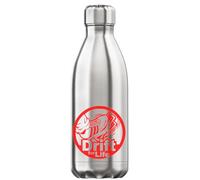 Drift for Life Red Gas Pedal Logo Vacuum Insulated Thermal Water Bottle Silver