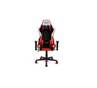 DRIFT GAMING DR175RED Professional Gaming Chair, Faux Leather, Adjustable Armrests, Class 4 Plunger, Swivel, Butterfly Mechanism, Lumbar and Neck Cushion, Black/White/Red