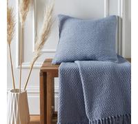 Drift Home - Hayden - Eco-Friendly Filled Cushion - 43 x 43cm in Blue