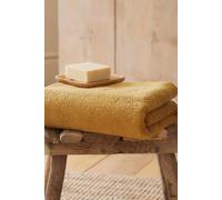Drift Home - Ochre Bath Towel (90 x 150cm) - Soft & Absorbent - 600GSM Premium Towel - Sustainable Cotton (BCI) - Recycled - Bathroom Towels in Yellow Mustard - Bath Sheet/Gym Towel/Guest Towel