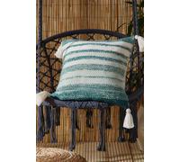 Drift Home 'Grayson' Textured Outdoor Garden Filled Bench Cushion in Green | Size: 43 cm x 43 cm Drift Home Green 43 cm x 43 cm
