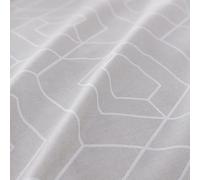 Drift Home - Greenwich - Eco-Friendly Duvet Cover Set - Double Bed Size in Silver, GWCGY21PO3