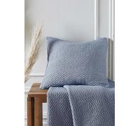 Drift Home Hayden 100% Recycled Cotton 43 x 43cm Filled Cushion Blue