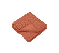 Drift Home 'Hayden' Textured Woven Throw in Terracotta | Size: 200 cm x 200 cm Drift Home Terracotta 200 cm x 200 cm