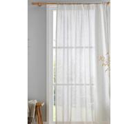 Drift Home 'Kayla' Textured 100% Recycled Polyester Voile Panel in Natural | Size: 140 cm width x 137 cm drop Drift Home Natural 140 cm width x 137 cm drop