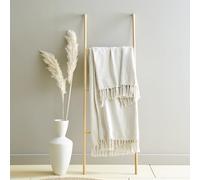 Drift Home - Quinn - 100% Recycled Cotton Rich Mixed Fibres Throw - 130 x 180cm in Cream