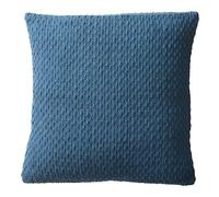 Drift Home - Teal Cushion (43 x 43cm) - Sustainable Recycled Cotton - Filling/Padding Included - Teal Weaved Cushion with Insert - Teal Textured Cushion - Teal Woven Cushion - Matching Throw Available