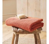 Drift Home - Terracotta Bath Towel (90 x 150cm) - Soft & Absorbent - 600GSM Premium Towel - Sustainable Cotton (BCI) - Recycled Bottles - Bathroom Towels in Orange - Bath Sheet/Gym Towel/Guest Towel