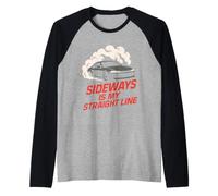 Drift Racing Life JDM Sideways Car Tire Smoke Oversteer Raglan Baseball Tee