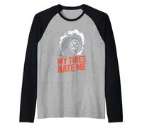 Drift Racing Life JDM Sideways Car Tire Smoke Oversteer Raglan Baseball Tee