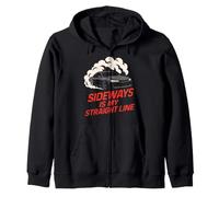 Drift Racing Life JDM Sideways Car Tire Smoke Oversteer Zip Hoodie