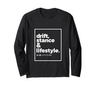 Drift Stance Lifestyle JDM Tuning Culture Static Slammed Fit Long Sleeve T-Shirt