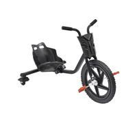 Drift Tricycle Adjustable Bucket Seat LED Rear Wheels 90 x 68 x 60 cm Maximum Load 80 kg for Children from 6 Years with 40 cm Rubber Front Wheel Black