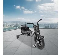 Drift Trike Scooter 3 Wheel Children's pedal tricycle pedal scooter pedal-drift bike bicycle for children over six years old weighing less than 80KG in homes amusement parks etc (Black Lightning)