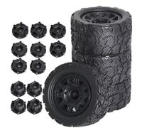 Drift Wheel Hub Tire For Tamiya For HPI For Kyosho For Arrma 1:10 RC Trucks Tyres 12-14mm Adaptor Plastic Tire Replace For Universal 4pcs(A)