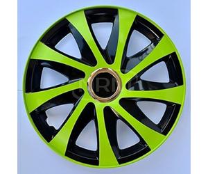 Drift Wheel Trims Extra Green/14 Inch Black Set of 4