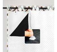 DriftAway Soundproof Thermal Insulated Quilted Curtain Liners for Bedroom Sound Barrier Blackout Cold Heat Noise Reducing Energy Saving 50 Inches by 98 Inches Grayish White One Panel