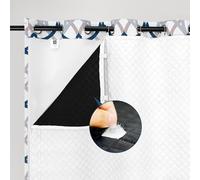 DriftAway Soundproof Thermal Insulated Quilted Curtain Liners for Bedroom Sound Barrier Blackout Cold Heat Noise Reducing Energy Saving 50 Inches by 80 Inches Grayish White One Panel