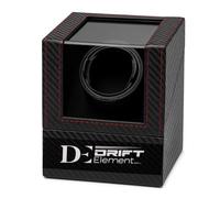 DriftElement® Watch Winder - Elegant Automatic Watch Winder in Carbon Look with Glass Lid - Whisper Quiet & Stylish - For Men Automatic Watches, black