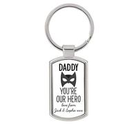 Drifting Ducks Personalised Sentimental Keepsake Daddy You're Our Hero Metal Keyring Fathers Day Birthday Gift